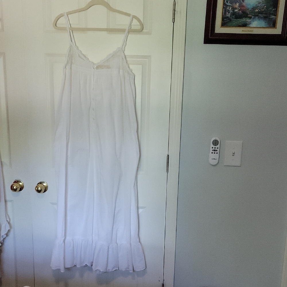 Vintage Victoria's Secret White Cotton Nightgown Size XL